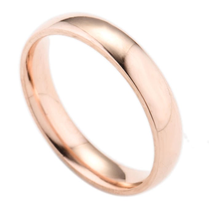 Japan and South Korea Jewelry Plated 18K Gold Men And Women Couple Ring Silver 5