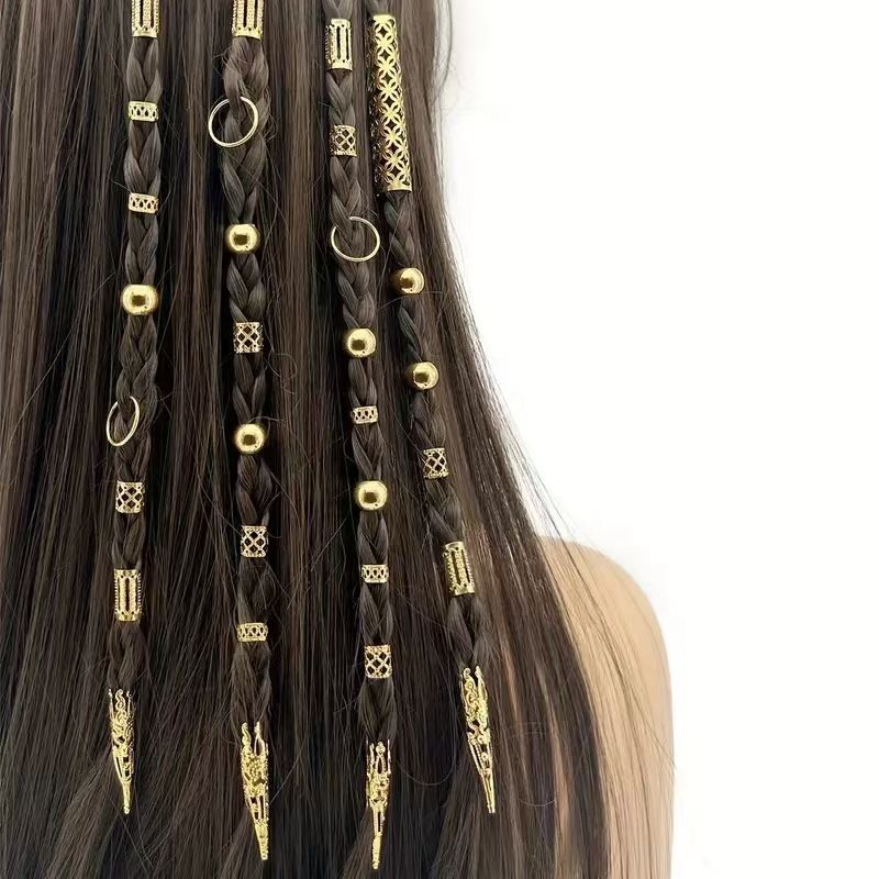 102 pieces of fashionable hair extension ring set with golden hair accessory 102Ppcs Size