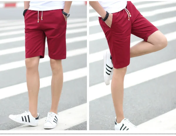 Fashion Men's Casual Men's Shorts Men's Beach Tight Pants Black M