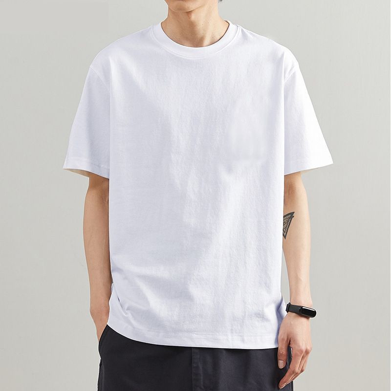 Men's T-shirts, C Labels, Advertising Shirts, White Cotton Crew Neck Short Sleeve T-shirts, Advertising Cultural Shirts, Class Uniforms, Wholesale Printing White/S