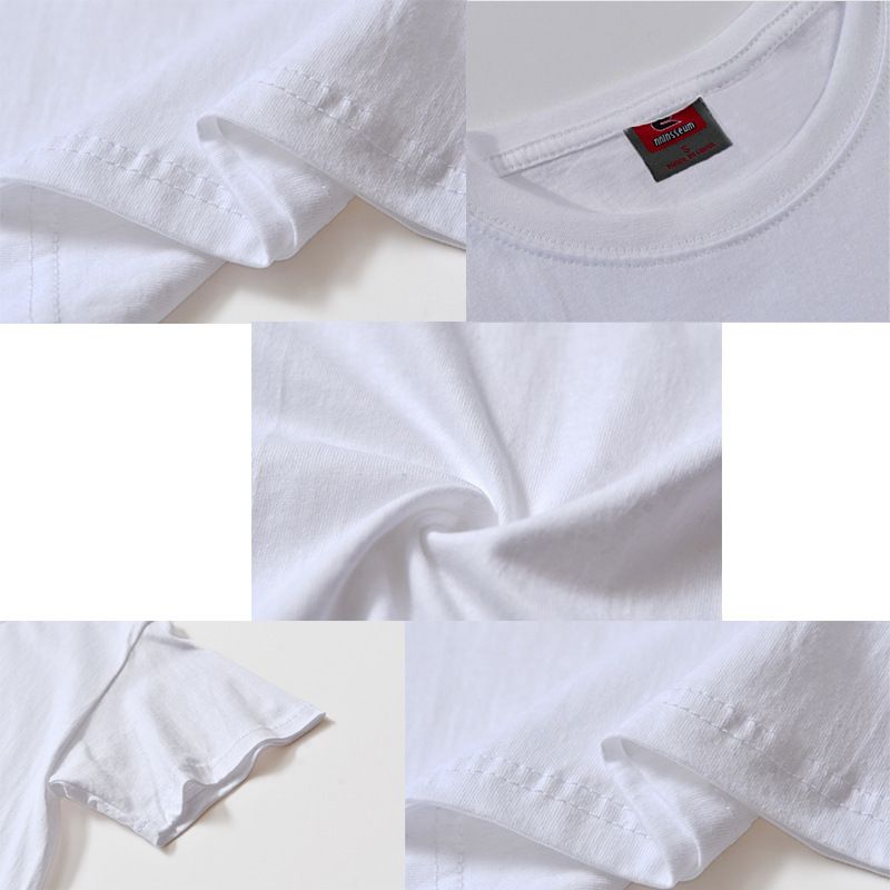 Men's T-shirts, C Labels, Advertising Shirts, White Cotton Crew Neck Short Sleeve T-shirts, Advertising Cultural Shirts, Class Uniforms, Wholesale Printing White/S