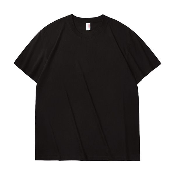 Cross-border exclusive for traceable summer cotton 180g round neck short sleeve men's casual T-shirt tide men's cultural shirt wholesale Black/S