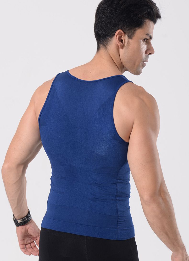Men's shapewear vest belly binding, chest tightness, waist corseting, body shaping, body knitted underwear, vest manufacturer 01 M