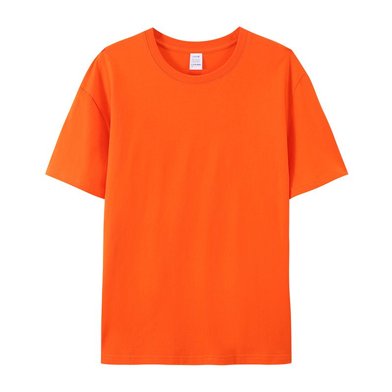 Guangzhou warehouse 180g cotton side seam short sleeve round neck men's t-shirt shirt tide man base shirt cultural shirt custom print 01 S