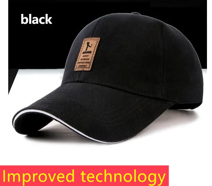 New Brand Autumn And Winter Baseball Cap Men And Women Cotton Snapback Bone Dad Hat black one size