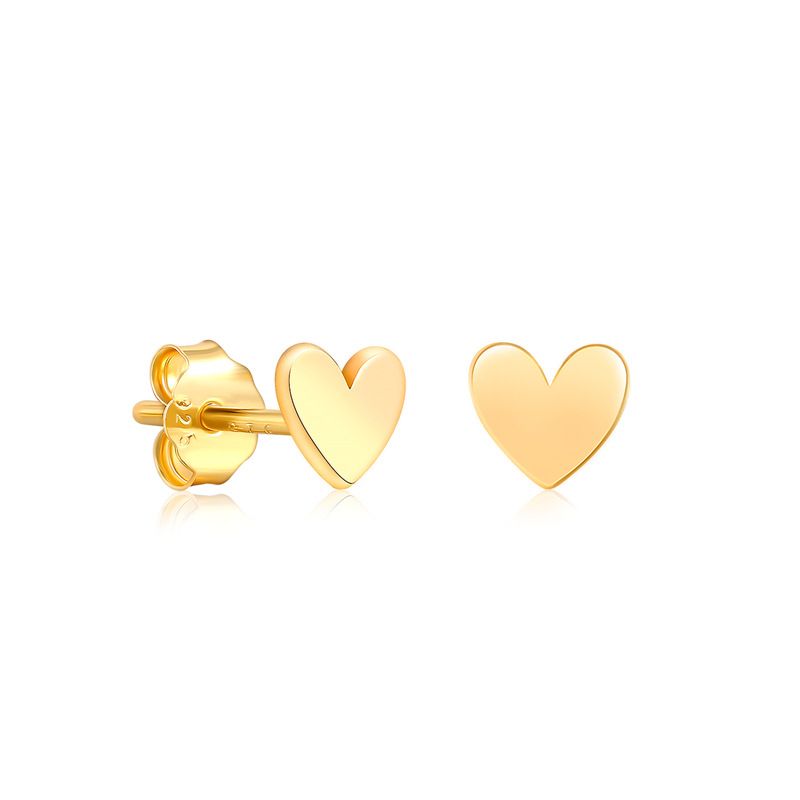 Hypoallergenic 925 Sterling Silver Stud Earrings, Dainty Simple Heart/Star/Moon/Lightning/Sun Earrings for Women black as picture