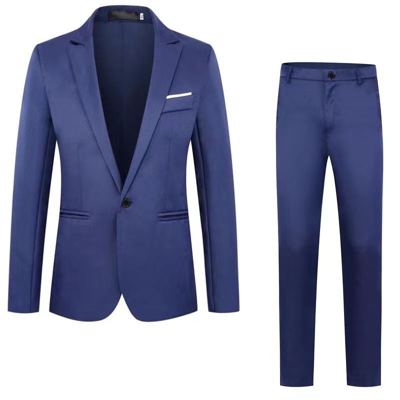 Foreign trade suit, suit, men's two-piece professional formal attire, groomsman's attire, groom's wedding dress, two-piece suit