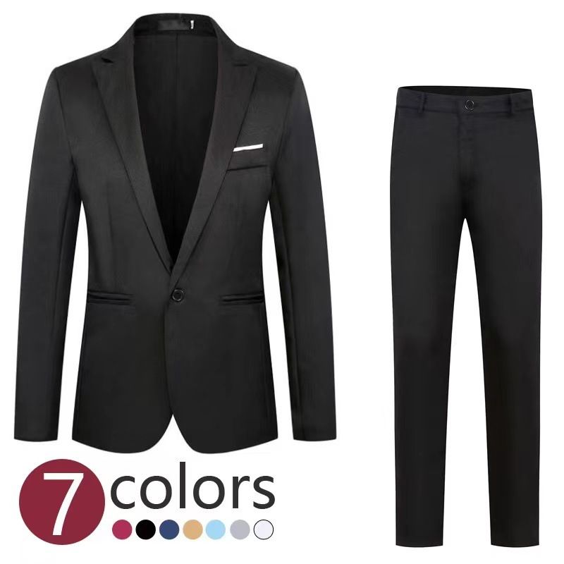 Foreign trade suit, suit, men's two-piece professional formal attire, groomsman's attire, groom's wedding dress, two-piece suit