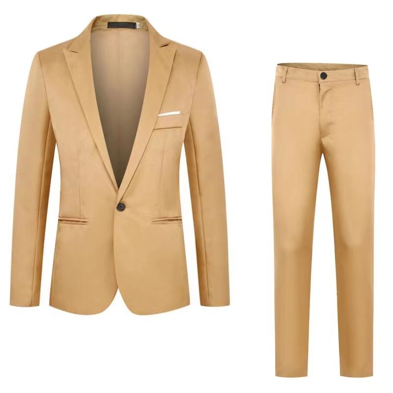 Foreign trade suit, suit, men's two-piece professional formal attire, groomsman's attire, groom's wedding dress, two-piece suit