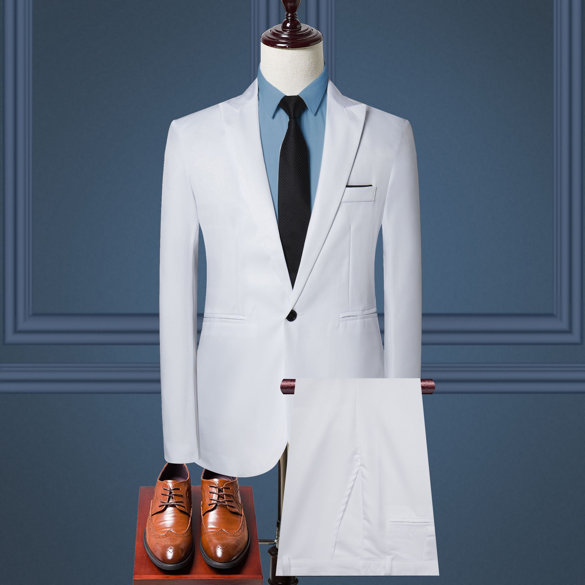 Foreign trade suit, suit, men's two-piece professional formal attire, groomsman's attire, groom's wedding dress, two-piece suit