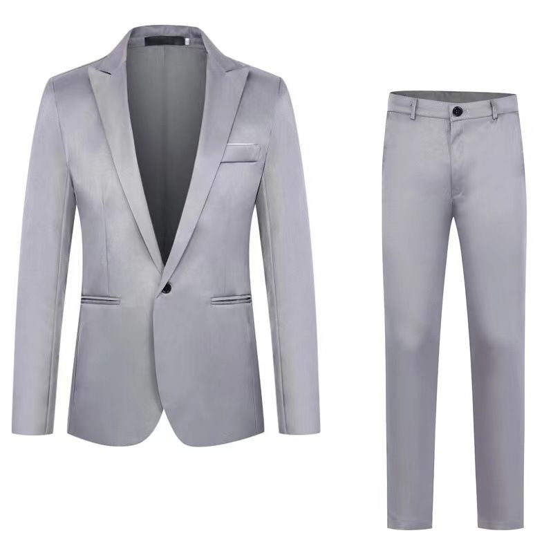 Foreign trade suit, suit, men's two-piece professional formal attire, groomsman's attire, groom's wedding dress, two-piece suit