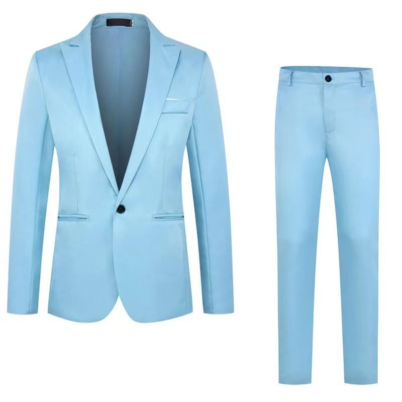 Foreign trade suit, suit, men's two-piece professional formal attire, groomsman's attire, groom's wedding dress, two-piece suit