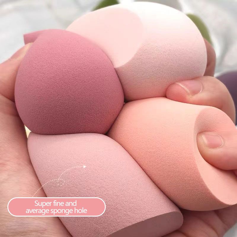 8 PCS Makeup puff Sponge Cosmetics Powder Puff Foundation Wholesale Make-up for women Blender Makeup Tool Set Instruments Pink 8pcs/set