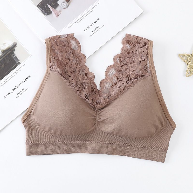 3*Sets Cross border hot selling 1931 seamless lace back, strapless sports yoga, anti glare, no steel ring bra vest, chest wrap