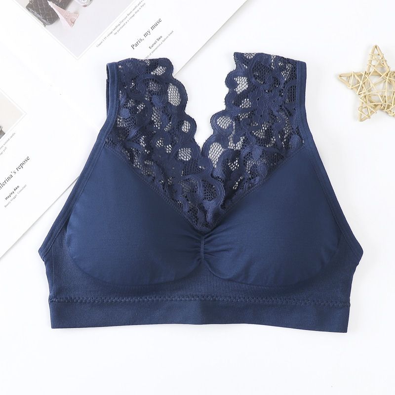 3*Sets Cross border hot selling 1931 seamless lace back, strapless sports yoga, anti glare, no steel ring bra vest, chest wrap