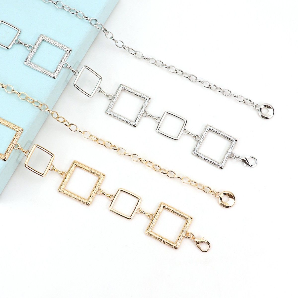 Golden square waist chain, women's Instagram style fashion accessories, dress, shirt, suit, belt decoration, waist cinching