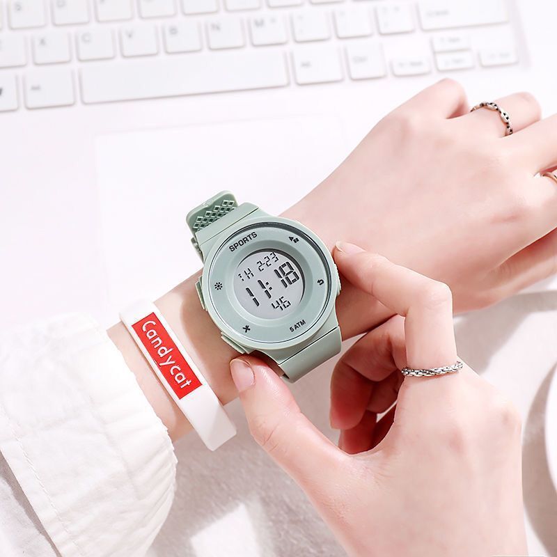 Student Party Electronic Watch Trendy Simplicity Junior High School Youth Waterproof Night Light Sports Multi functional Electronic Watch