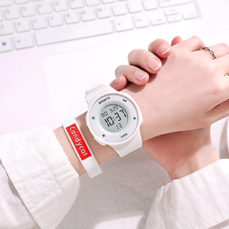 Student Party Electronic Watch Trendy Simplicity Junior High School Youth Waterproof Night Light Sports Multi functional Electronic Watch