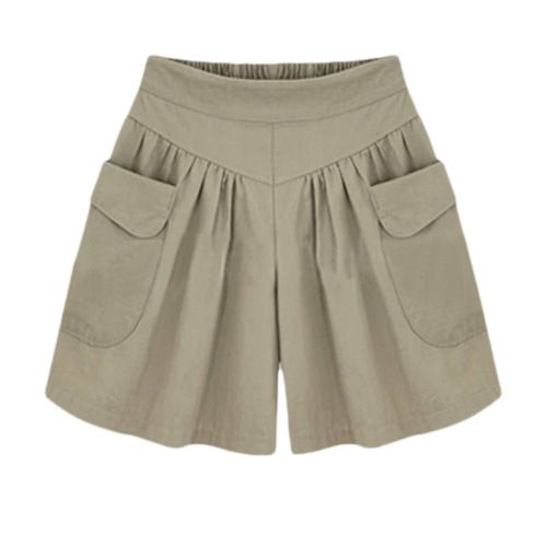 European and American summer plus fat plus plus size women's clothing fat mm wide leg shorts women's 200 pounds sister versatile hot pants skirt pants women's summer