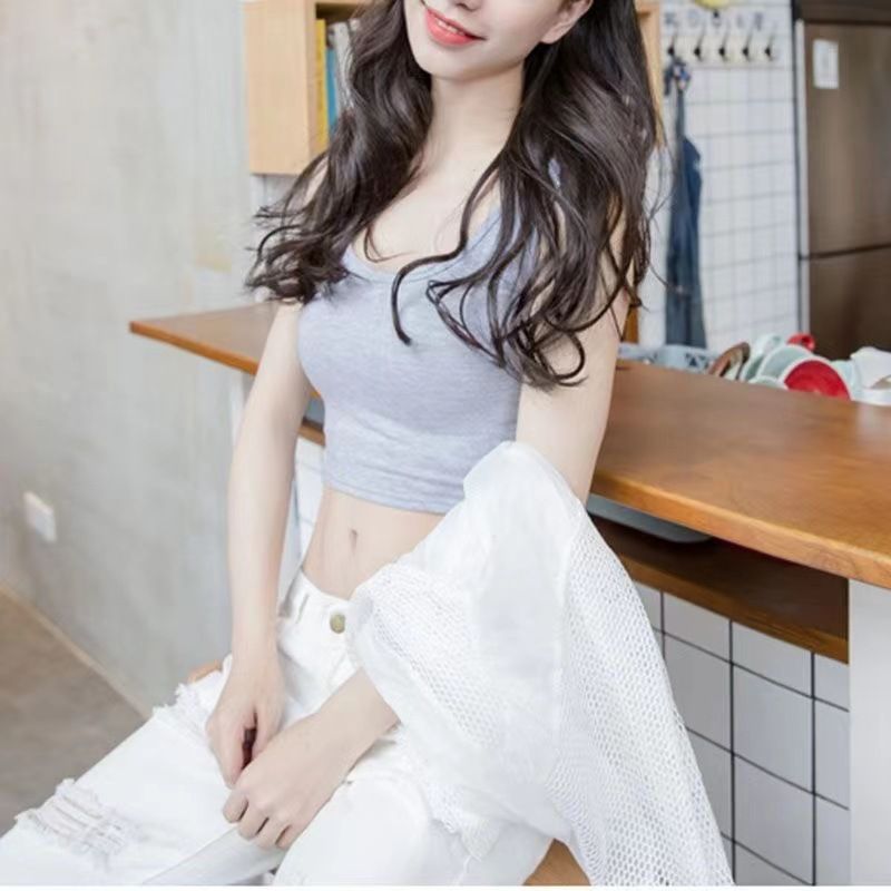 One piece dropshipping 2024 summer new vest women's suspender versatile short sexy crop top women wholesale
