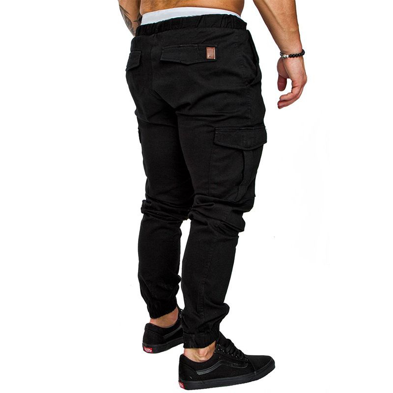 Men Pants Thin Fashion Casual Jogger Pants 2020 Streetwear Cargo Pants Men's Multi-pockets Trousers Fitness Gyms Sweatpants Mens Light Blue M