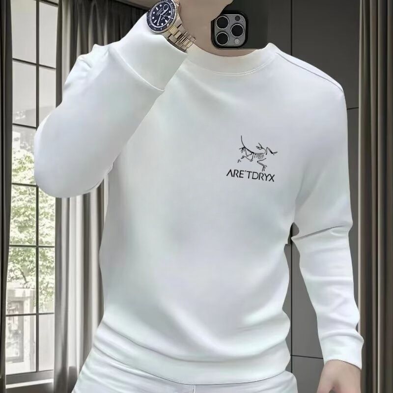 Middle aged and young men's tops, trendy men's hoodies, men's 2025 new styles, spring and autumn styles, loose round neck, casual, regular American style, cool and stylish