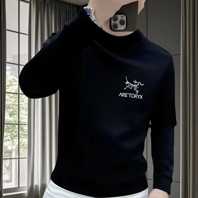 Middle aged and young men's tops, trendy men's hoodies, men's 2025 new styles, spring and autumn styles, loose round neck, casual, regular American style, cool and stylish