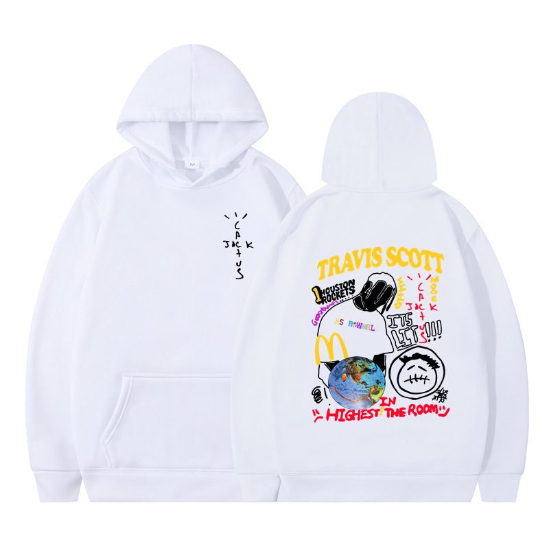 2025 Cross border Men's Sweatshirt American Trendy Printed Sweatshirt Men's European and American Hip Hop Fashion Hoodie