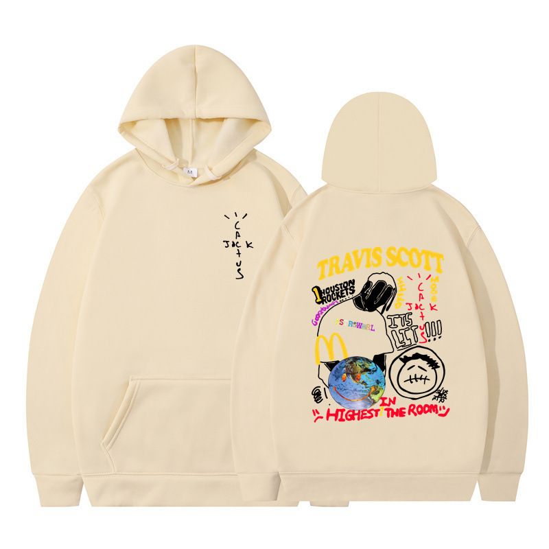 2025 Cross border Men's Sweatshirt American Trendy Printed Sweatshirt Men's European and American Hip Hop Fashion Hoodie