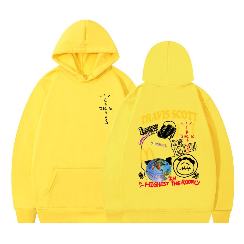 2025 Cross border Men's Sweatshirt American Trendy Printed Sweatshirt Men's European and American Hip Hop Fashion Hoodie