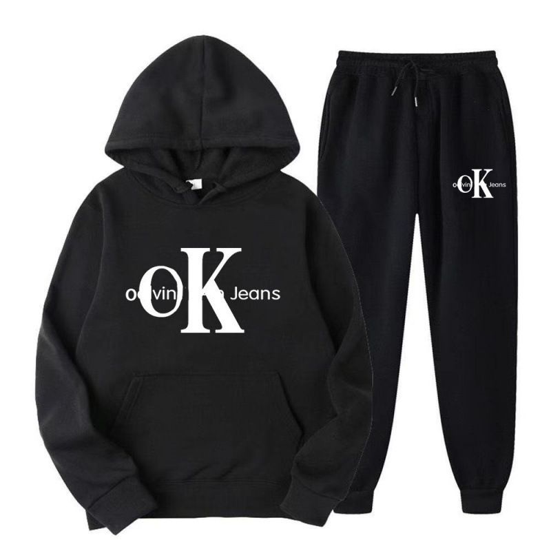 2025 Cross border New Men's Sweatshirt and Pants Set Trendy Letter Printed Fashion Hoodie and Sweatshirt Set for Men