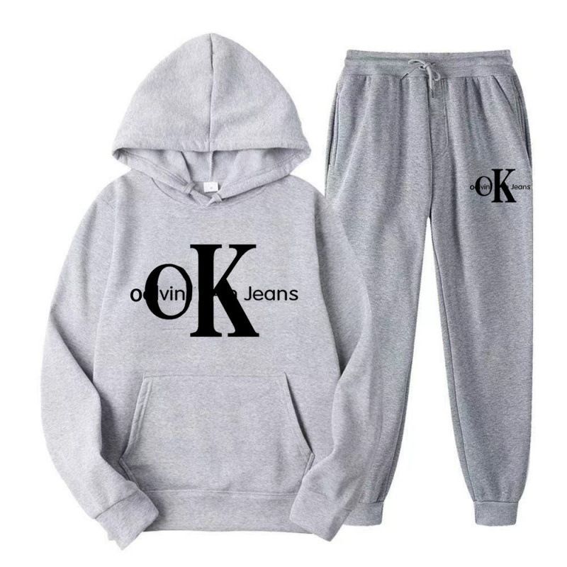 2025 Cross border New Men's Sweatshirt and Pants Set Trendy Letter Printed Fashion Hoodie and Sweatshirt Set for Men