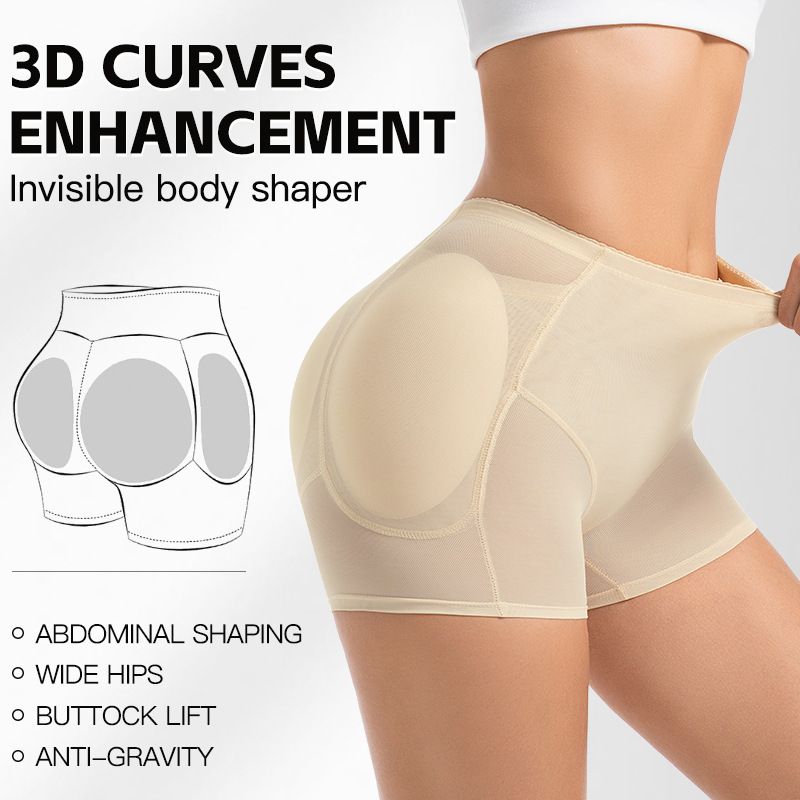 Tight pants for women with raised buttocks, full hips, fake buttocks, lifted buttocks, underwear with padding, anti glare, safety pants, shaping and waist shaping pants