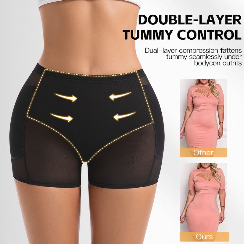 Tight pants for women with raised buttocks, full hips, fake buttocks, lifted buttocks, underwear with padding, anti glare, safety pants, shaping and waist shaping pants