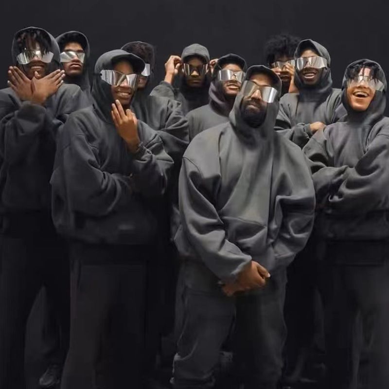 Kanye Y2K Sunglasses Women's Sunscreen Cycling Sports Windproof Sunglasses European and American Personalized Frameless Integrated Glasses Men's Glasses