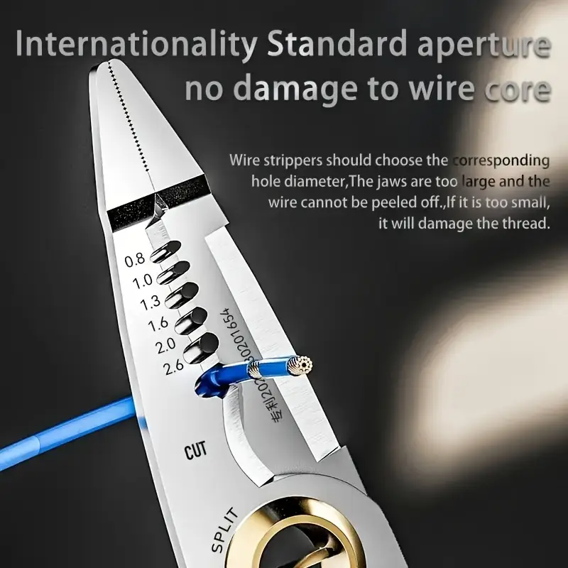 9-in-1 Multifunctional Sharp Cutting Pliers: Quick Stripping, Thick Spring, Convenient, Labor-saving, Crimping, Stripping, Cutting for Mechanical and Automotive Maintenance