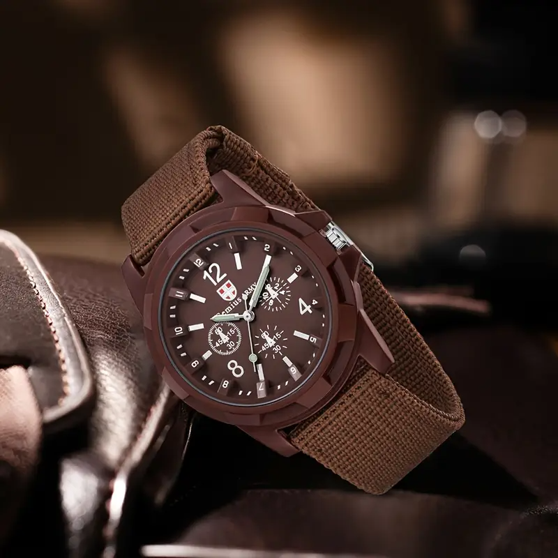 2pcs Men&Women&Apos;S Quartz Watch Set, Non- Alloy Case, Casual Digital Scale Display, Canvas Strap, Button Battery, Suitable for Women&Women