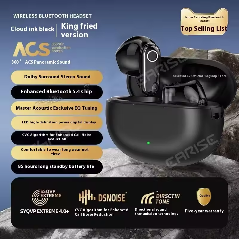 48H Play Time Hifi Stereo Earbud In-ear Wireless Bluetooth Headphones Waterproof Sports Gamer Handsets Noise Reduction Earphones