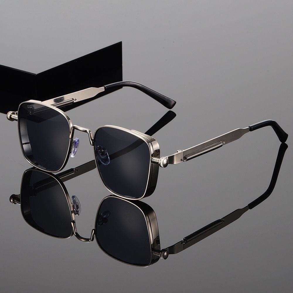2025 Polarized Sunglasses Men High End Handsome Driving Special Anti UV High Quality Metal Punk Fashion Trends Sunglasses