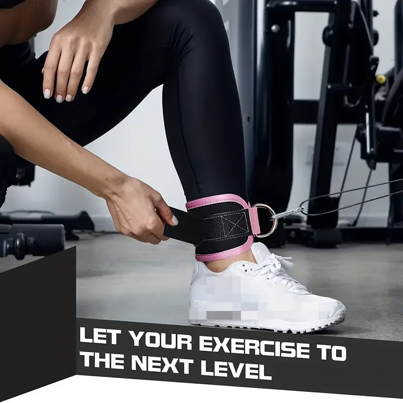 1Pc Fitness Ankle Straps Adjustable D-Ring Support Cuffs Gym Leg Excercises Training Workouts Sports Fit Guard