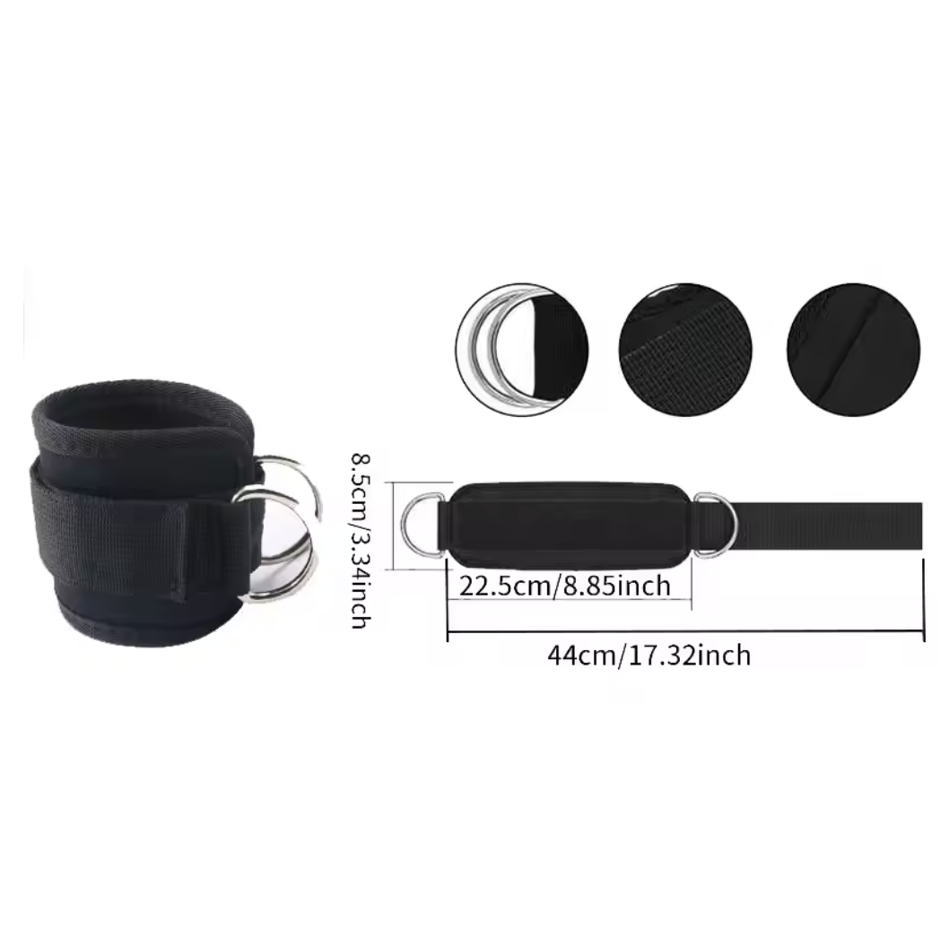1Pc Fitness Ankle Straps Adjustable D-Ring Support Cuffs Gym Leg Excercises Training Workouts Sports Fit Guard
