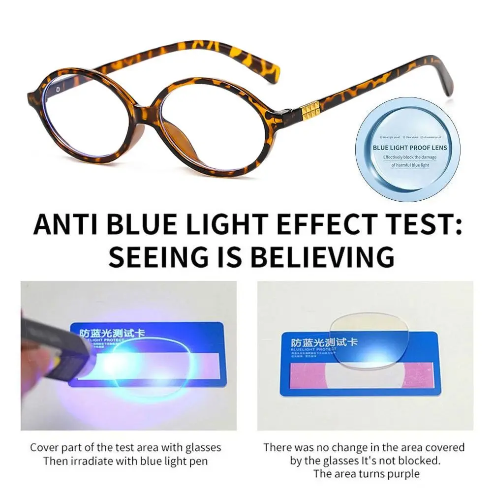 Y2K Retro Oval Frame Glasses Women Female Sweet Cool Eyewear Trend Reading Computer Anti Blue Light Eyeglasses