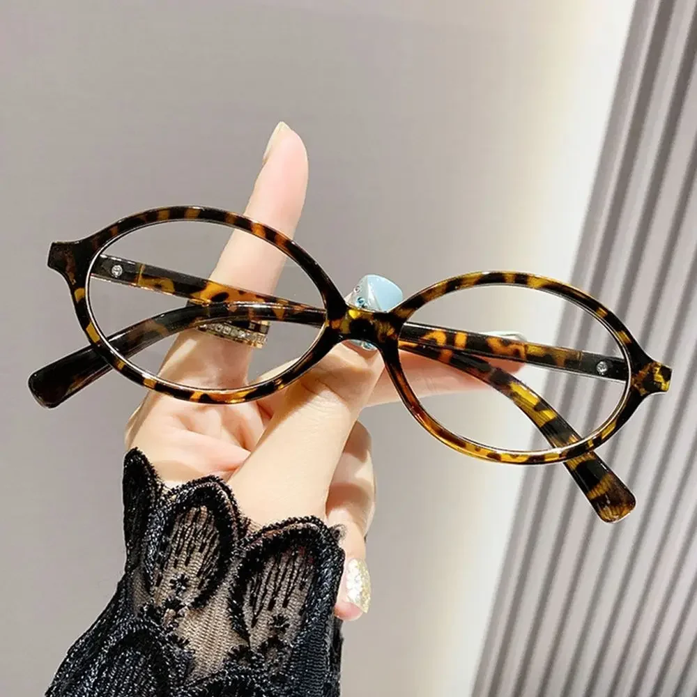 Y2K Retro Oval Frame Glasses Women Female Sweet Cool Eyewear Trend Reading Computer Anti Blue Light Eyeglasses