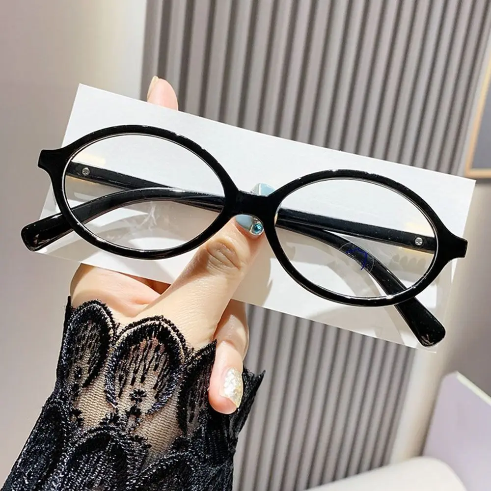 Y2K Retro Oval Frame Glasses Women Female Sweet Cool Eyewear Trend Reading Computer Anti Blue Light Eyeglasses