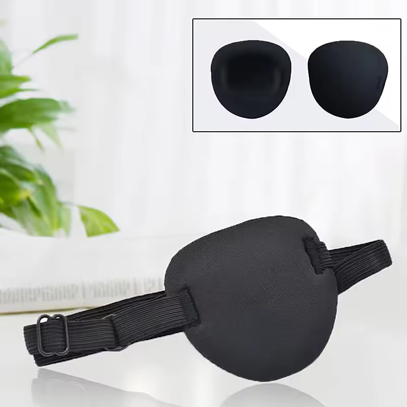2Pc Eye Patches Eye Patch for Adults,3D Adjustable Eyepatch for Right or Left Eye,One Eye Cover for Lazy Eye,Pirate Costume Black For Adults And Kids