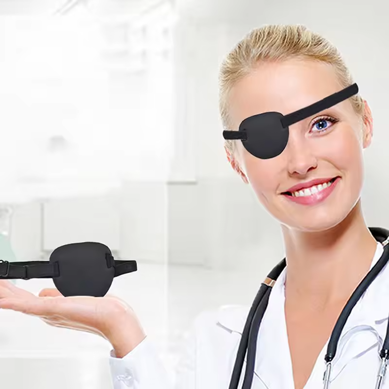 2Pc Eye Patches Eye Patch for Adults,3D Adjustable Eyepatch for Right or Left Eye,One Eye Cover for Lazy Eye,Pirate Costume Black For Adults And Kids