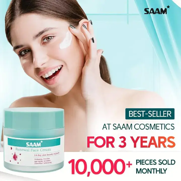 Trending Bestseller SAAM Renewal Face Cream for Melasma Age Spots Hyperpigmentation Sunburn Red Face Reveal Brighter Even Toned Radiant Skin