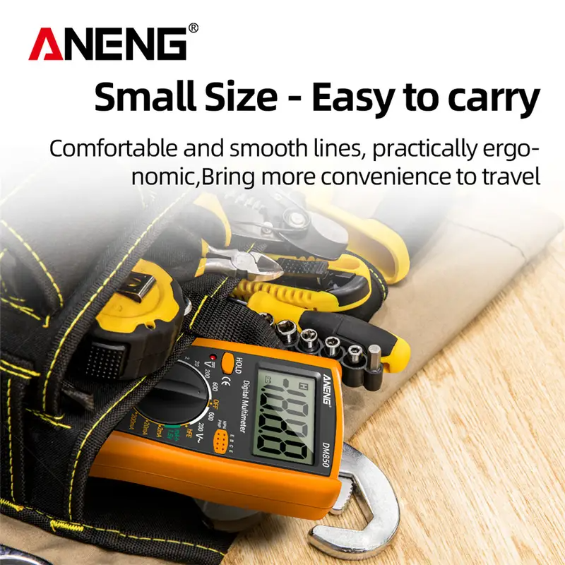 [Automatic Professional] ANENG DM850 | Automatic Digital Multimeter | 1999 Counts | Auto AC/DC Voltage Tester | Ohm Current Ammeter Detector Tool