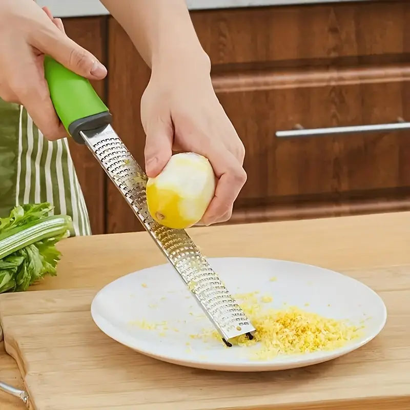 1pc Multi-functional Stainless Steel Zester Grater, Manual Lemon Zester, Cheese Grater, Ginger Shredder, Kitchen Tool for Vegetables and Garlic