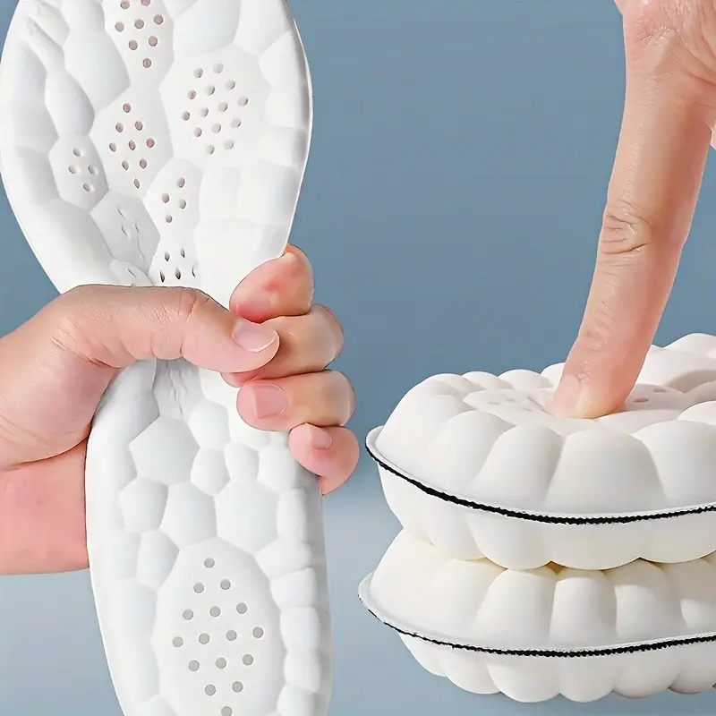 1 Pair COSYLEE Soft Comfortable Breathable Damping Faux Leather Shoe Insoles, High Elasticity, Arch Support, for Sports Shoes